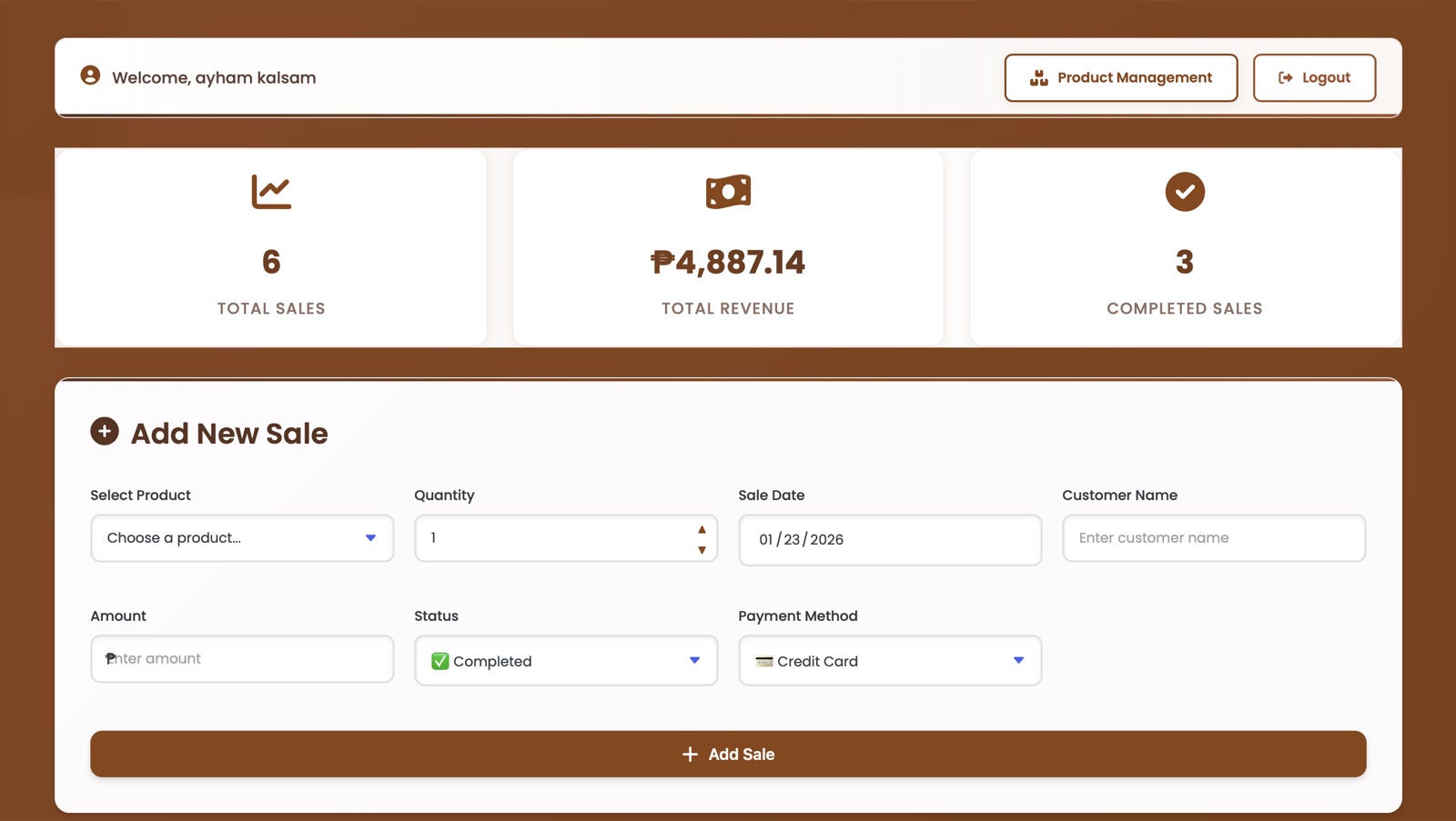 Inventory Management System — Web-Based Application dashboard preview